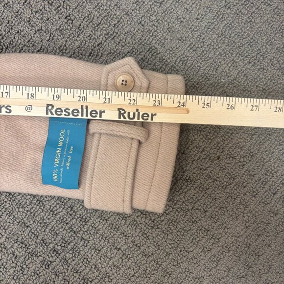 Aritzia Wilfred Free Jacket Womens Medium Beige Virgin Wool Shearling Motto Cozy - Picture 8 of 16